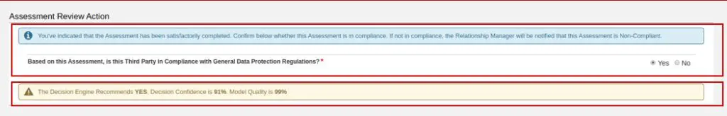 Example of AI decision support in Aravo