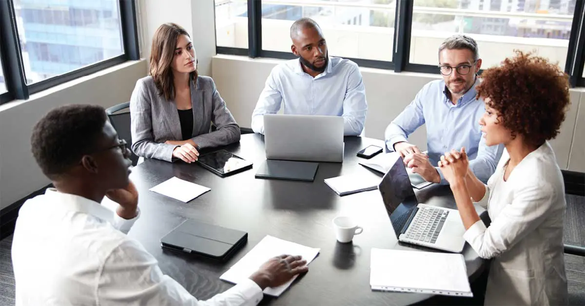 People meeting at conference table