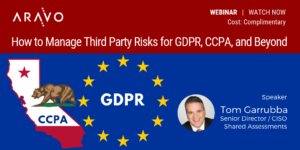 Aravo Webinar - How to Manage Third Party Risks for GDPR, CCPA, and Beyond - Watch Now