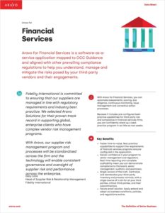 Aravo Data Sheet - Aravo for Financial Services