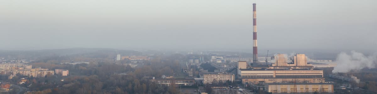 ESG factory spewing air pollution