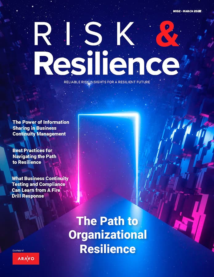 Aravo - Risk & Resilience - The Path to Organizational Resilience - March 2022 - Cover