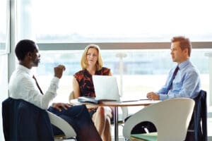 People at meeting