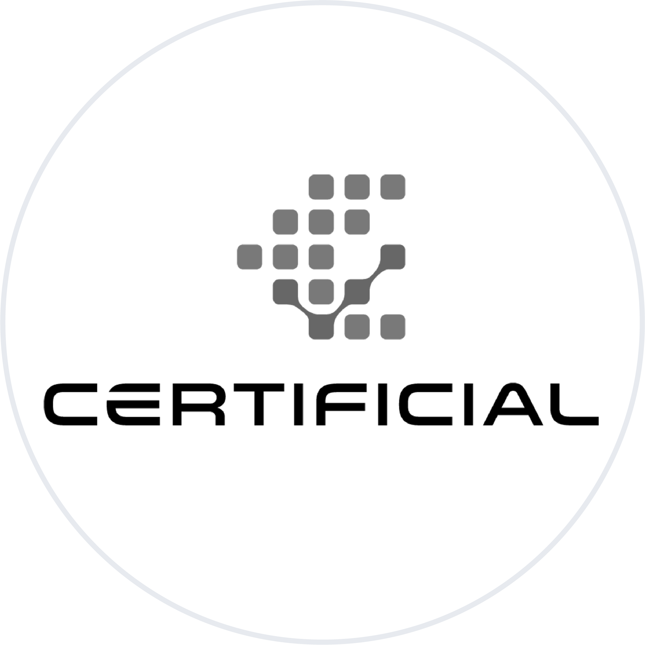 Certificial Bw Circle