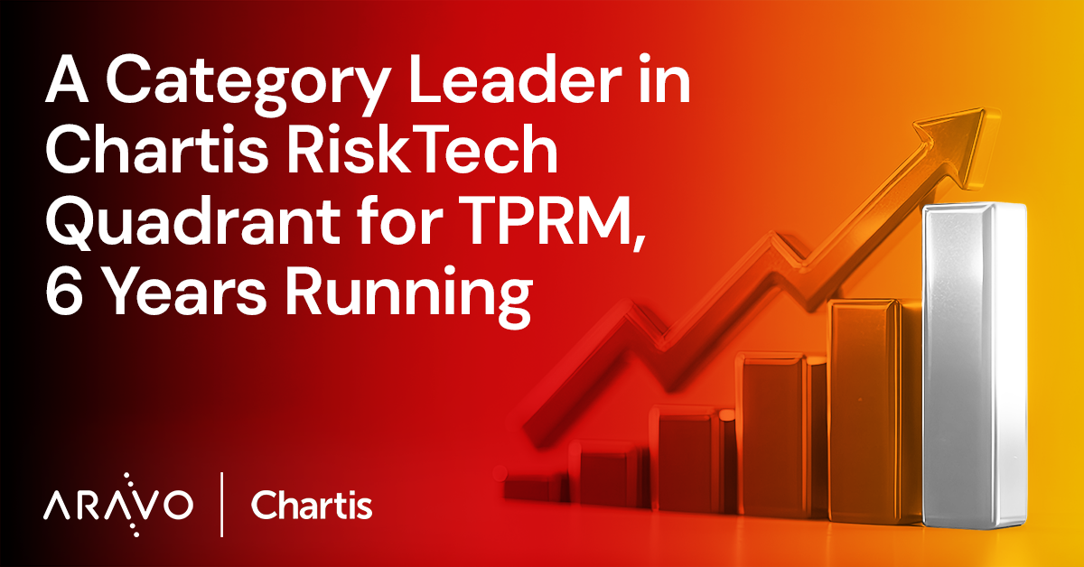 Aravo Named Category Leader in Chartis RiskTech Quadrant for Third-Party Risk Management, Six Years Running