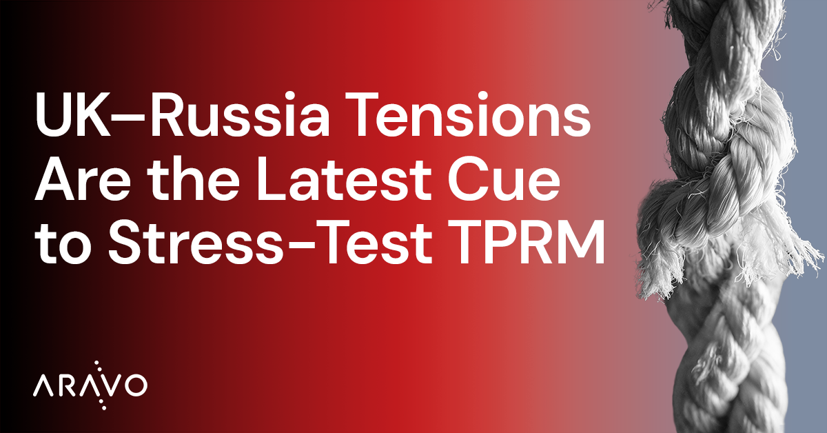 UK–Russia Tensions Are the Latest Cue to Stress-Test TPRM
